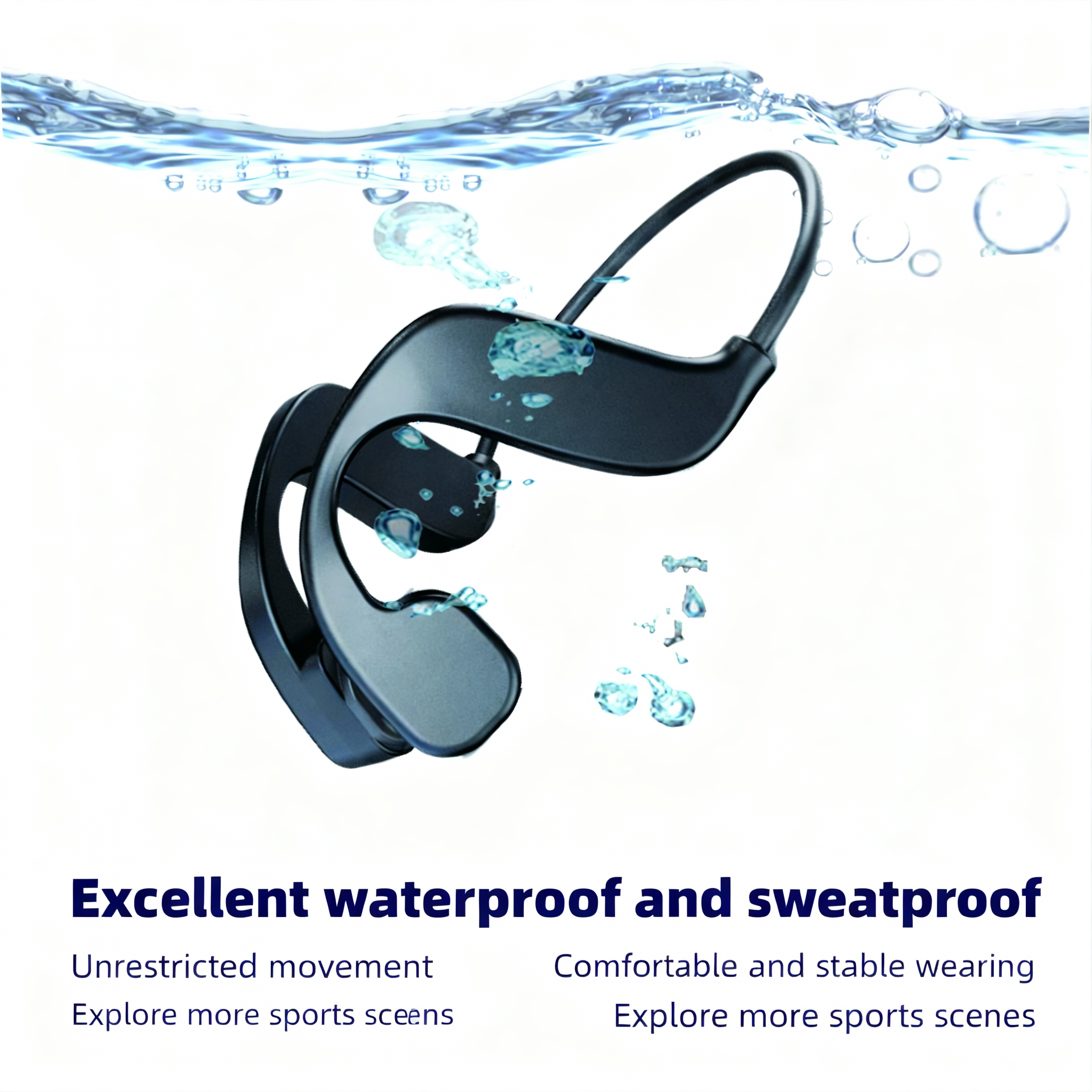 Y8 IPX8 Waterproof Bone Conduction Earphones - Image 4