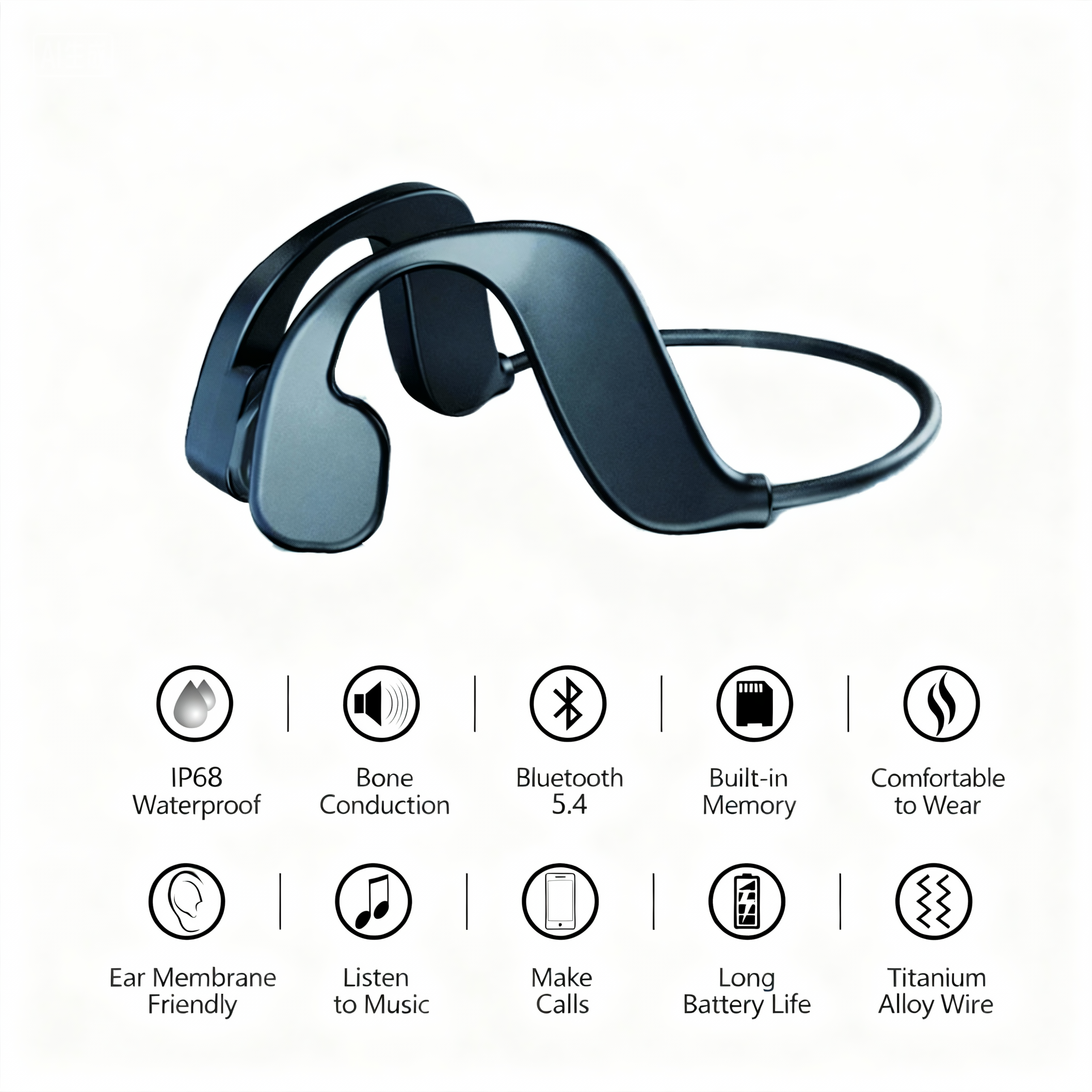 Y8 IPX8 Waterproof Bone Conduction Earphones - Image 3