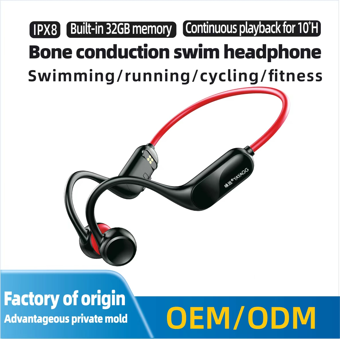 Y12 Waterproof Bone Conduction Earphone