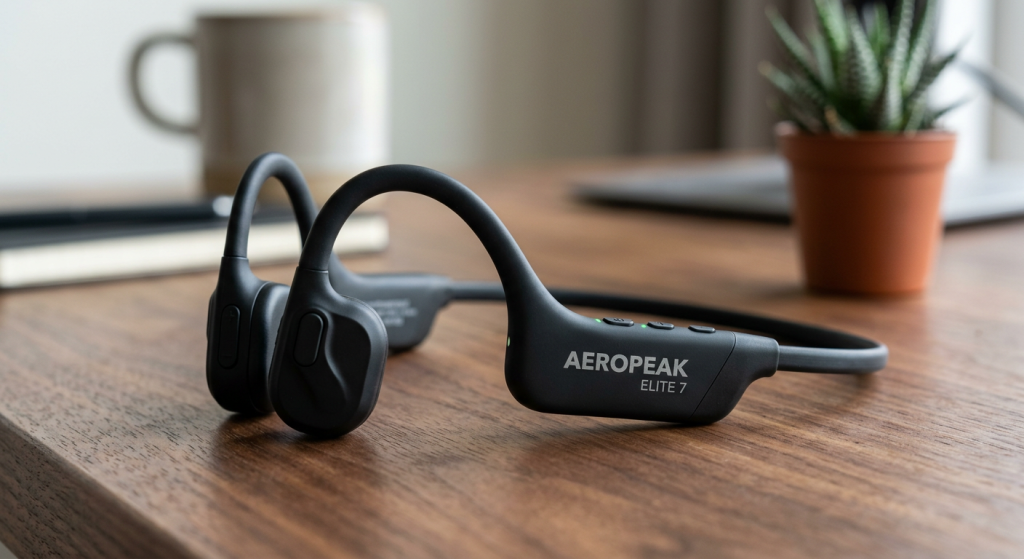 high quality branding logo on premium bone conduction headphones