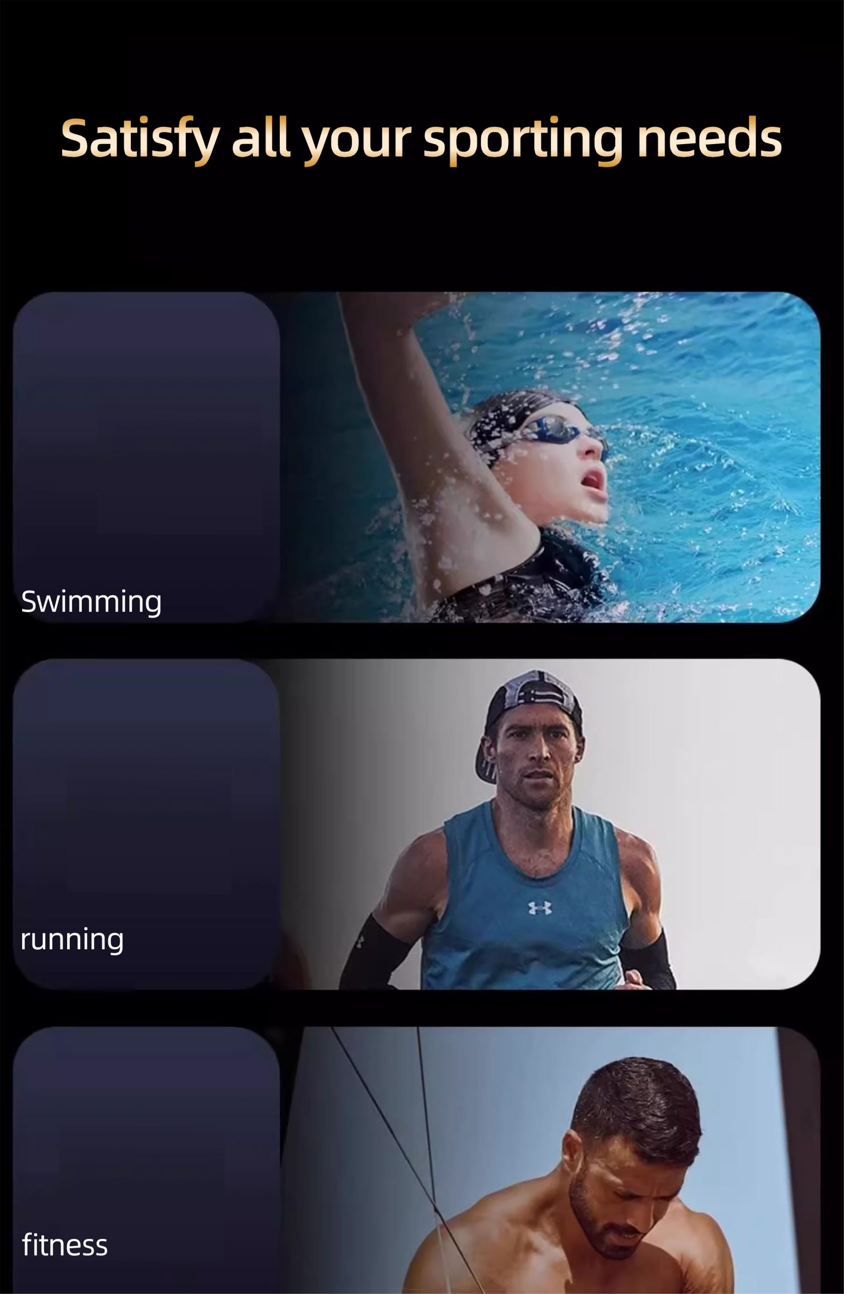 IPX8 waterproof bone conduction headphones for swimming