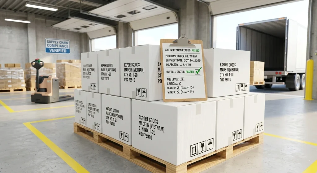 White-label export cartons approved through strict AQL inspection routines ready for international dropshipping.