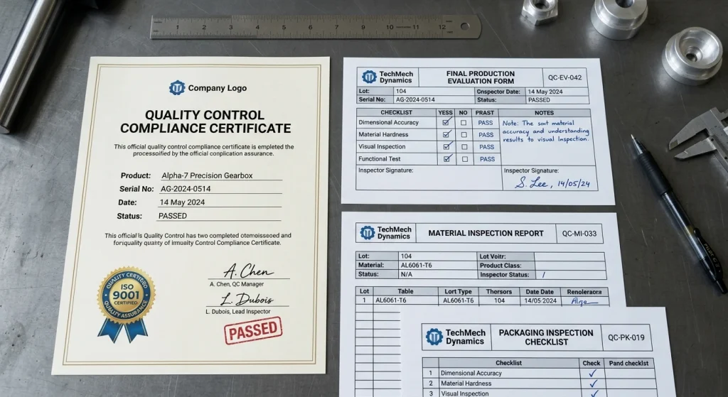 Official technical verification certificates showing safety standards compliance for global custom clearance