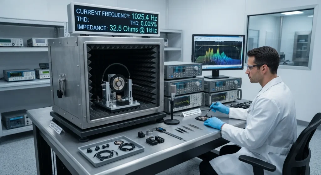 Acoustic testing equipment / quality assurance / electronics laboratory check