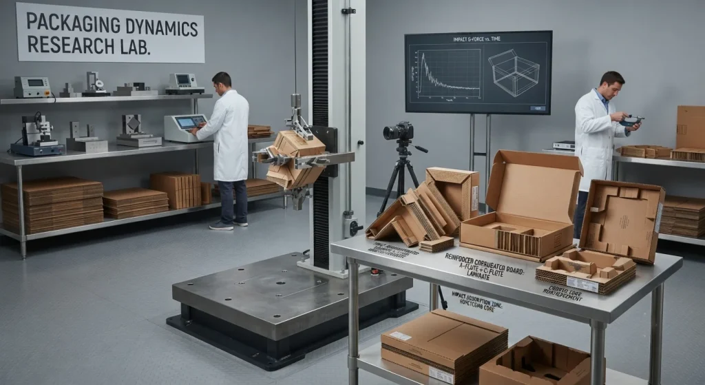 Transit impact testing / durable packaging evaluation / laboratory equipment check