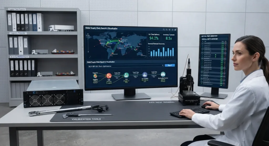 Supply chain data dashboard / procurement search analytics / B2B sourcing platform