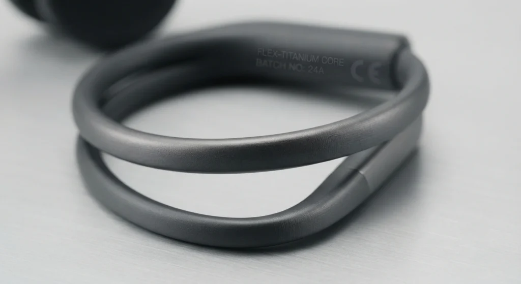 Flexible headphone frame / durable sports audio / manufacturing detail