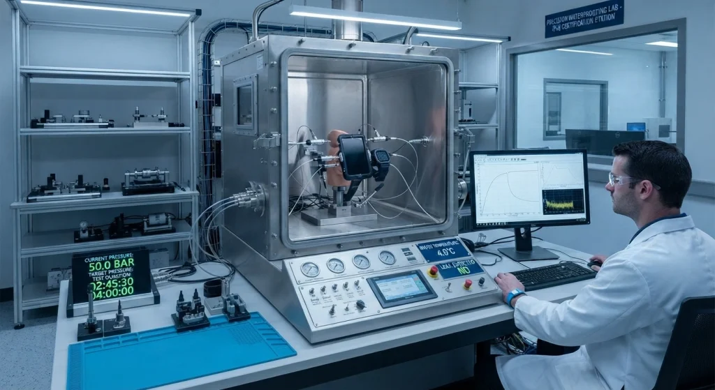 Waterproof testing chamber / quality assurance / electronics manufacturing check