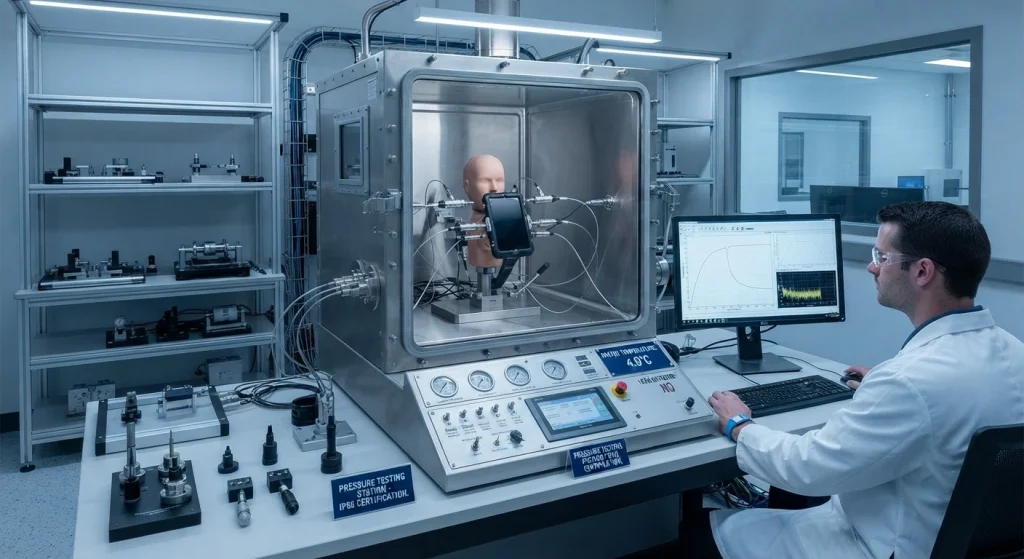 Waterproof testing chamber / quality assurance / electronics manufacturing check