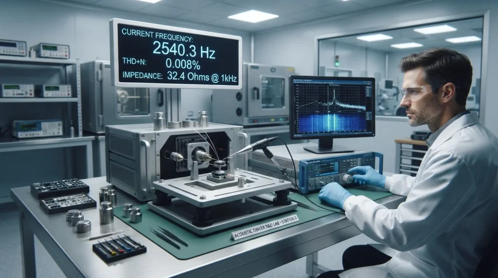 Acoustic testing equipment / quality assurance / electronics laboratory check
