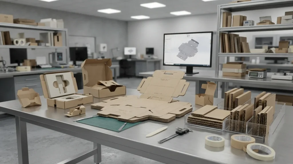 Packaging prototype evaluation / structural design check / sample development lab