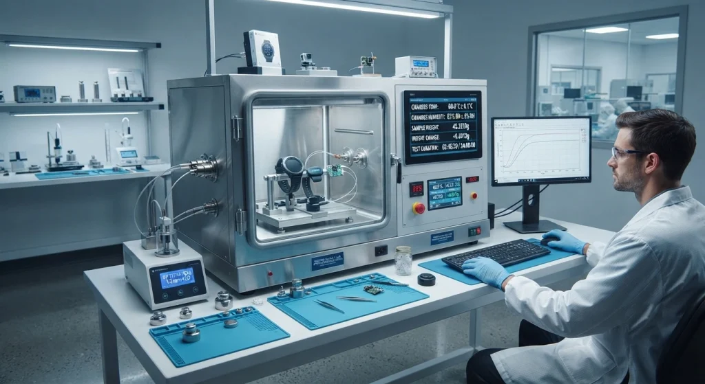 Sweat resistance testing / quality assurance / electronics manufacturing check