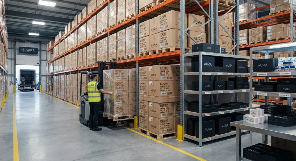Standardized export cartons and modular product packaging ready for global shipping