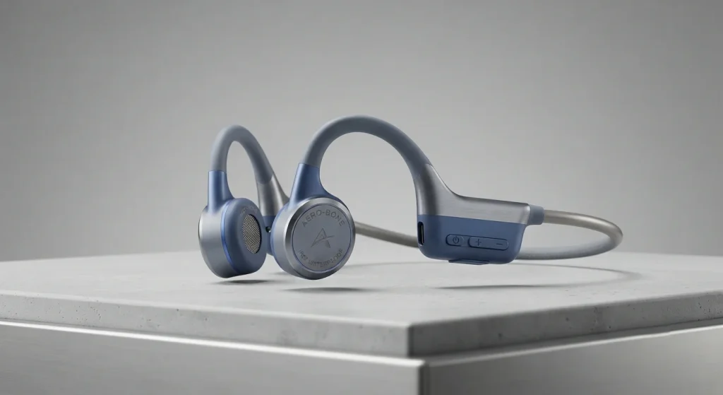 ergonomic open-ear headphones / water-resistant audio wearable / modern sports design OEM bone conduction headphones manufacturer