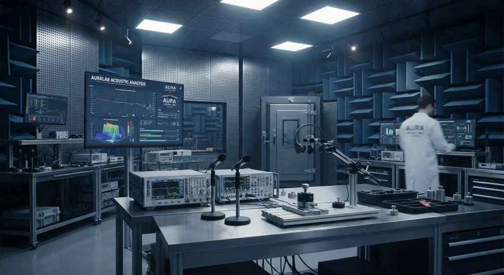 precision audio testing equipment / acoustic lab research / bone conduction transducer analysis