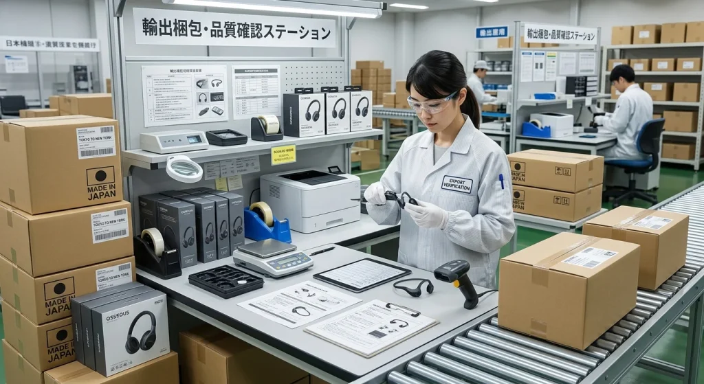 export packaging verification / logistics staging area / wholesale distribution facility