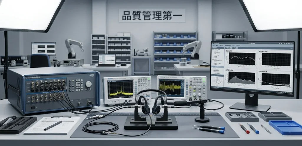 precision electronic testing / hardware verification setup / laboratory inspection station