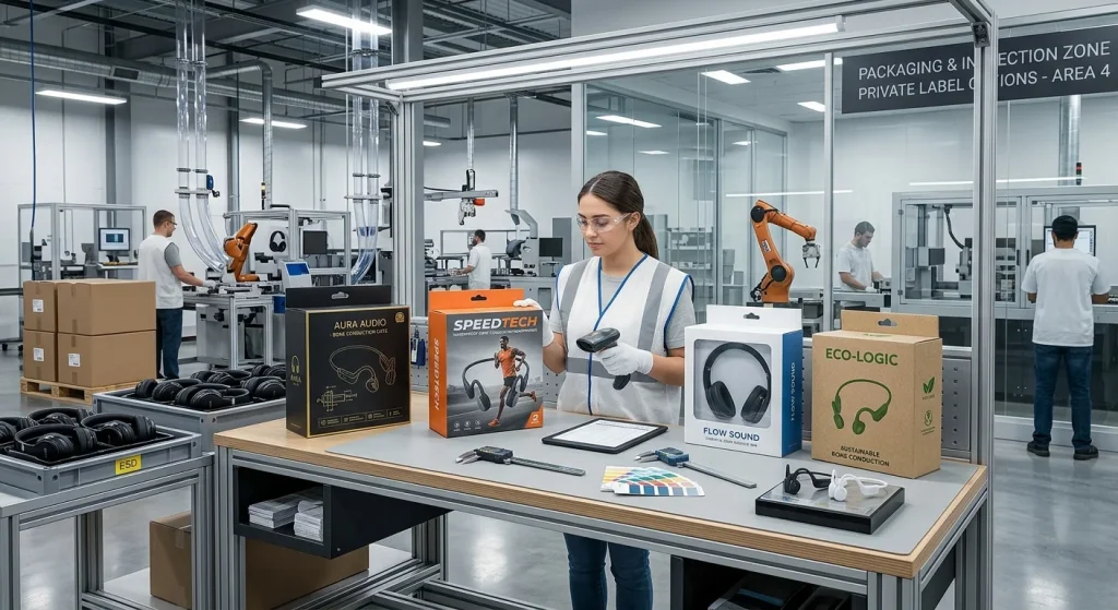 Custom retail display packaging options for private label wireless headphones manufacturing